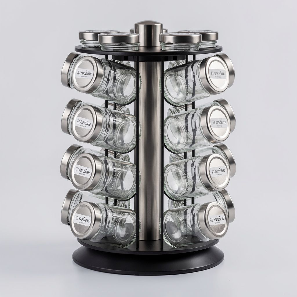 Spice Rack with 16 Jars